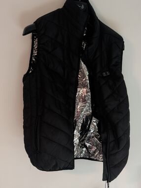 Men's Heated Electric Quilted Vest with Reflective Insulating Lining Small